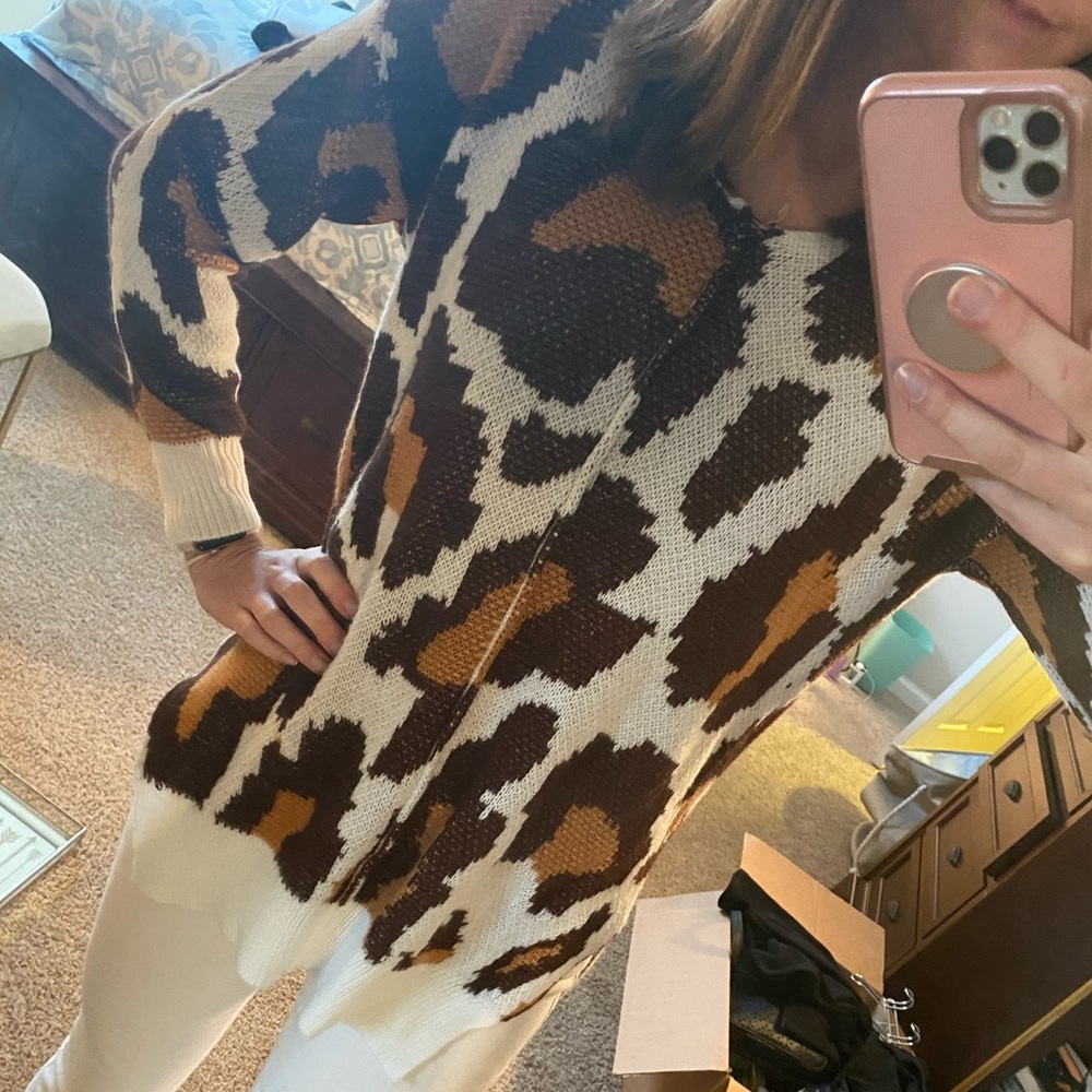 Cheetah Print Sweater